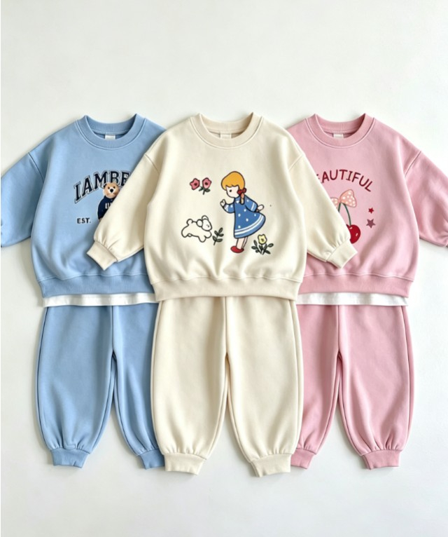 Baby Clothing Patterns Free - Baby Versatile Cartoon Pattern Tracksuit Set