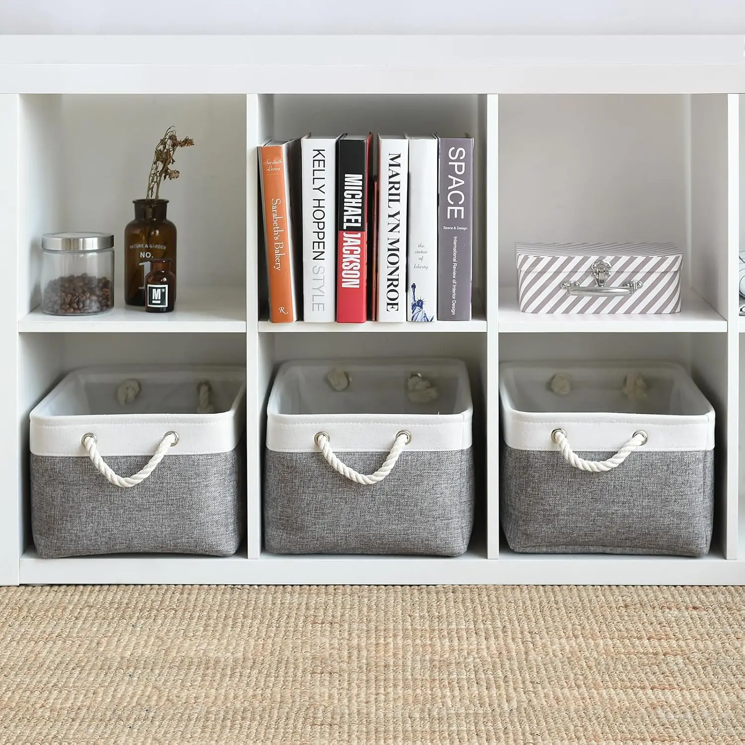 Baby Clothing Basket - Foldable Linen Storage Basket With Rope