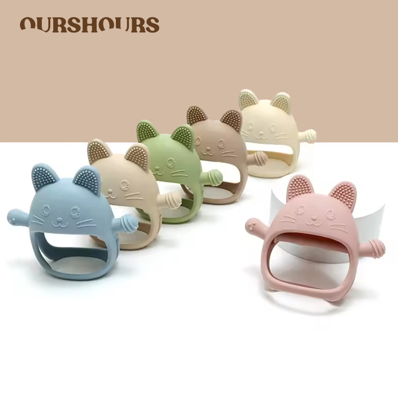 Baby Mittens Scratch - 1PC Baby Silicone Teethers Gloves Toy