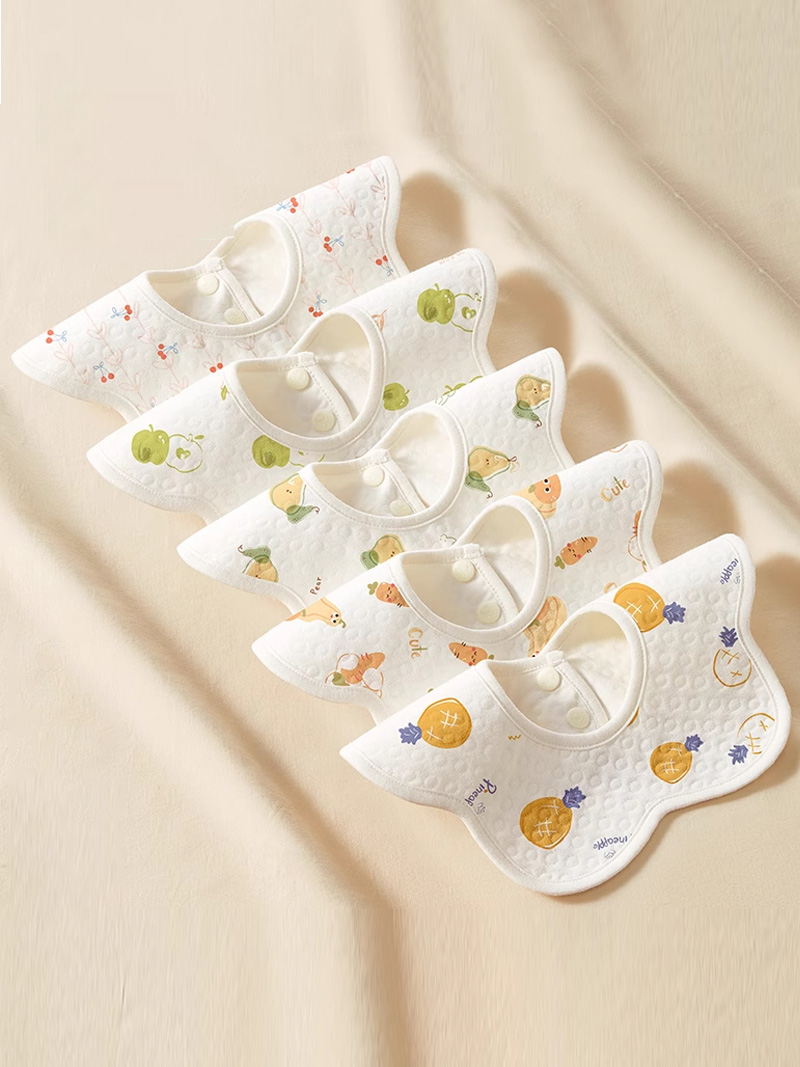 Printed Bibs Pack - 5-Pack Baby Bandana Bibs - Soft
