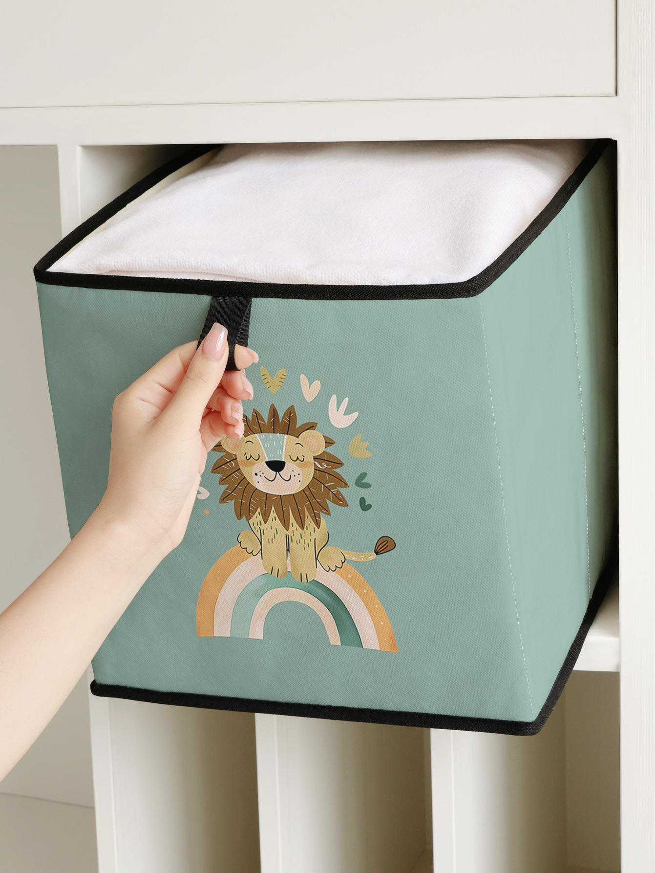 Cute Lion Rainbow Print Foldab - огляд і ціна Baby Clothing Organizer