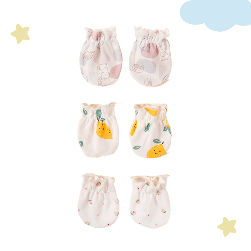 3Pairs 100% Cotton Soft & Brea - огляд і ціна Baby Mittens Scratch