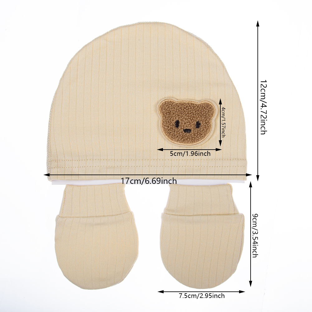 3Pcs/set Cotton Newborn Hats C - огляд і ціна Baby Mittens Scratch