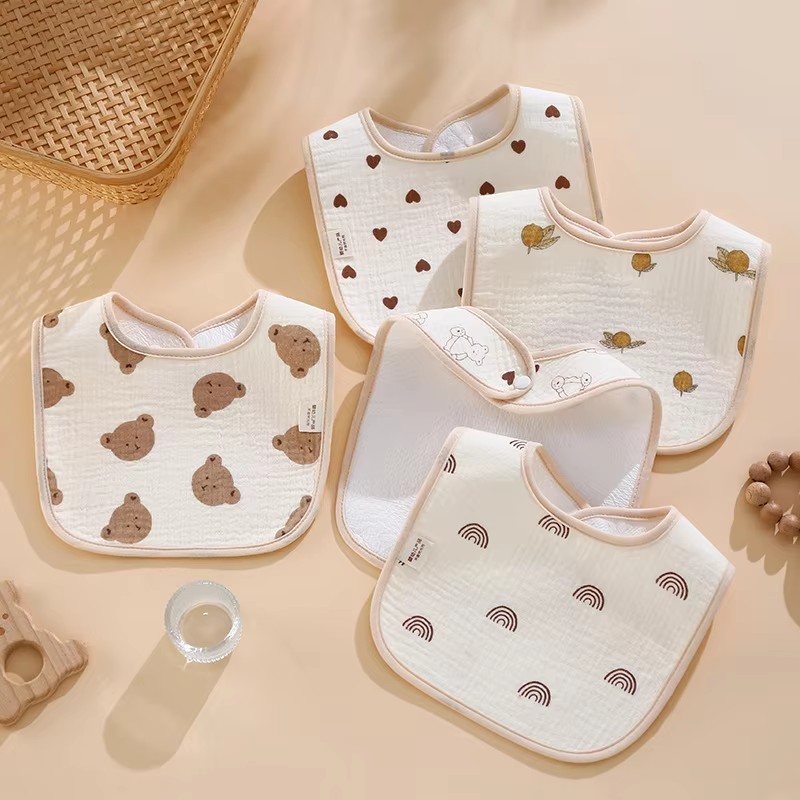 7pcs/pack Cartoon Print Baby B - огляд і ціна Printed Bibs Pack