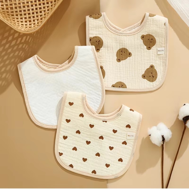 7pcs/pack Cartoon Print Baby B - огляд і ціна Printed Bibs Pack