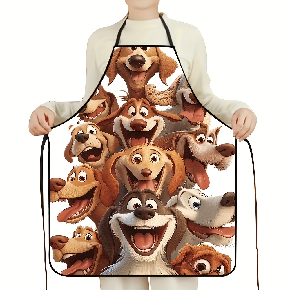 Cartoon Dog Pack Apron – 8 Pla - огляд і ціна Printed Bibs Pack