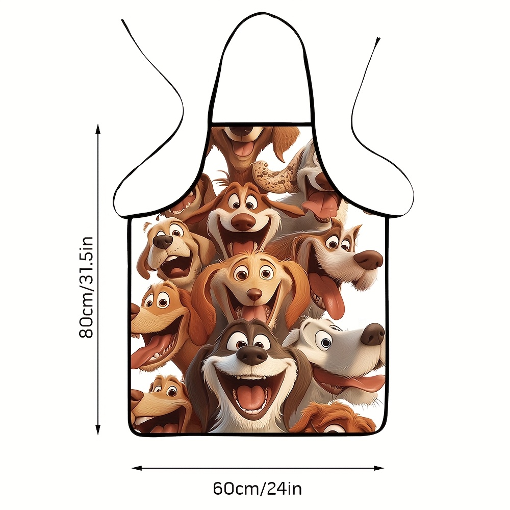 Cartoon Dog Pack Apron – 8 Pla - огляд і ціна Printed Bibs Pack