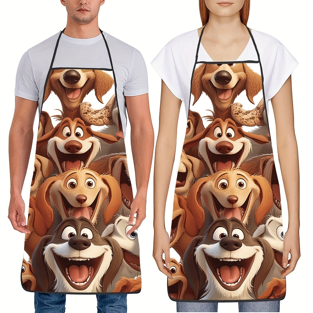 Cartoon Dog Pack Apron – 8 Pla - огляд і ціна Printed Bibs Pack