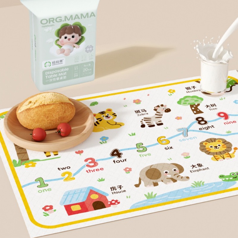 20 Pack Waterproof Disposable  - огляд і ціна Printed Bibs Pack