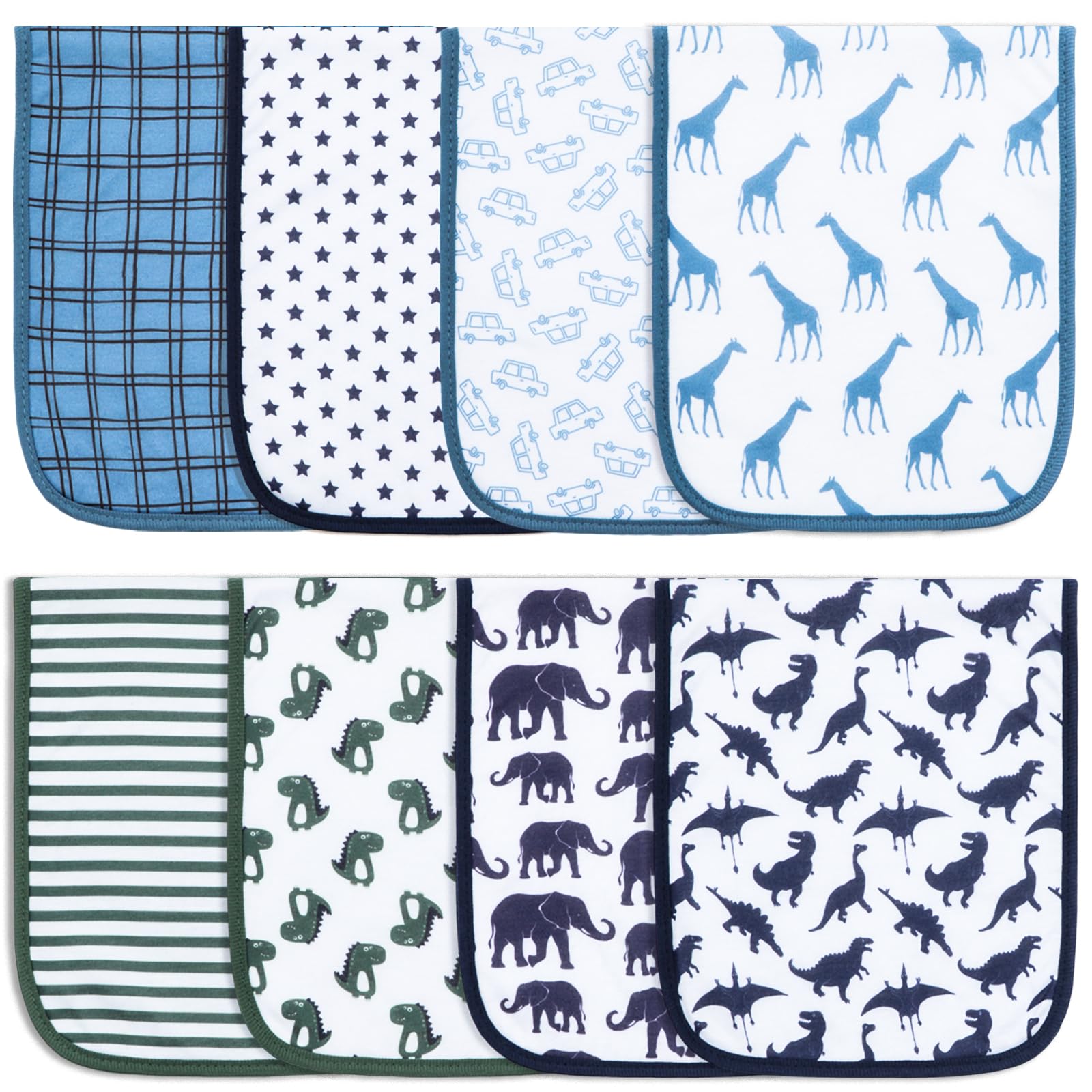 Benoxine 8-Pack Organic Cotton - огляд і ціна Printed Bibs Pack