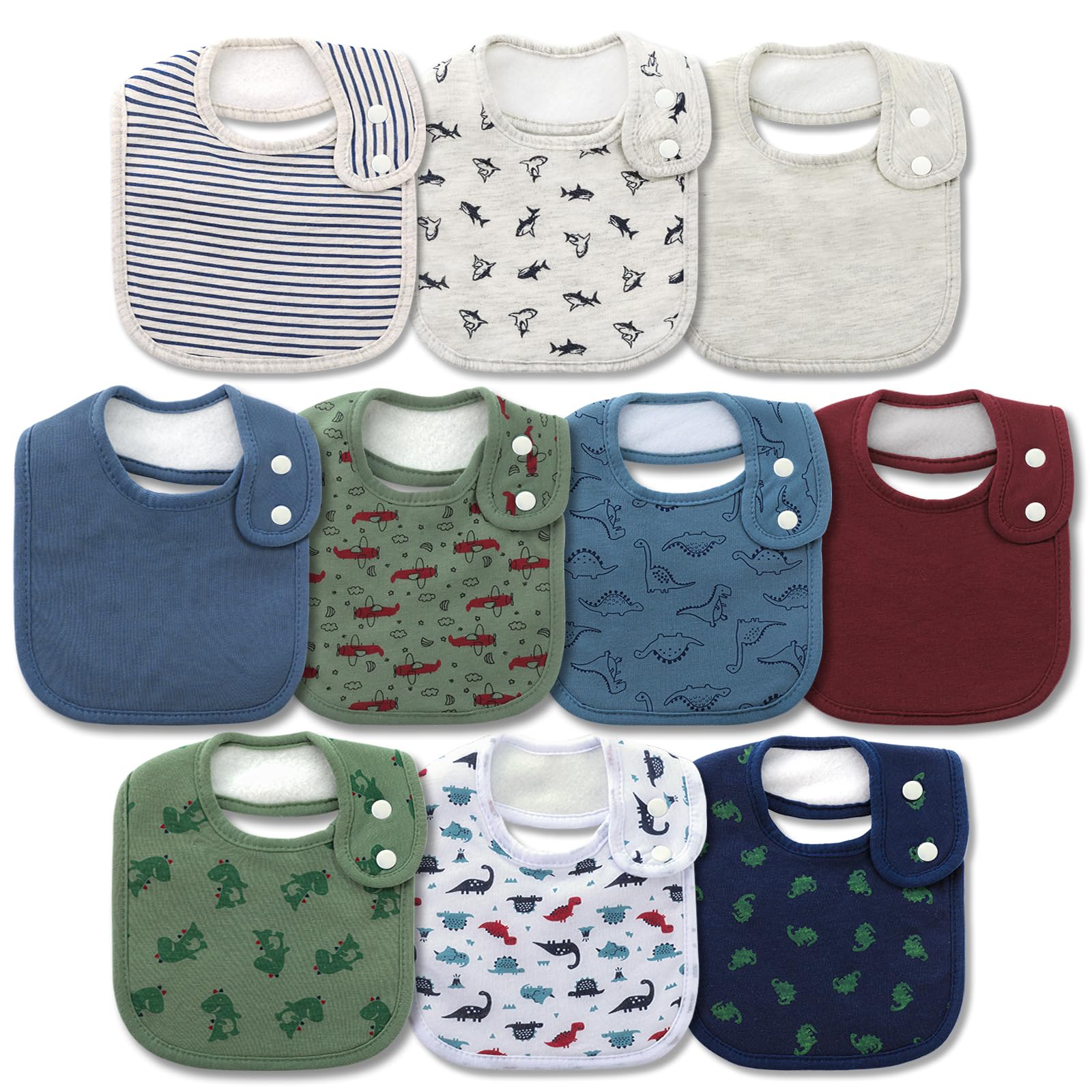 10-Pack Baby Bandana Bibs Soft - огляд і ціна Printed Bibs Pack
