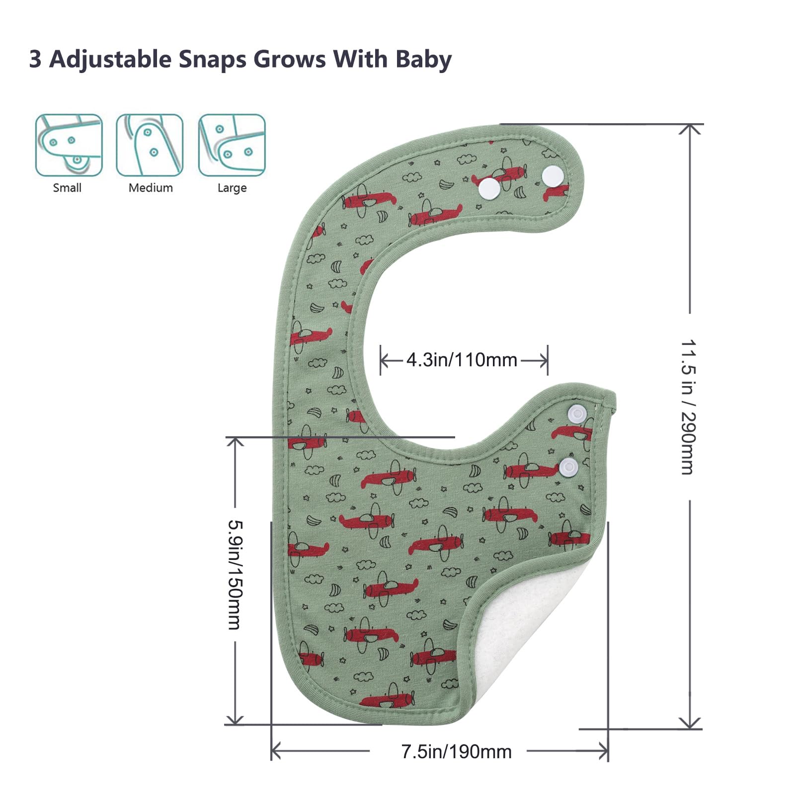 10-Pack Baby Bandana Bibs Soft - огляд і ціна Printed Bibs Pack