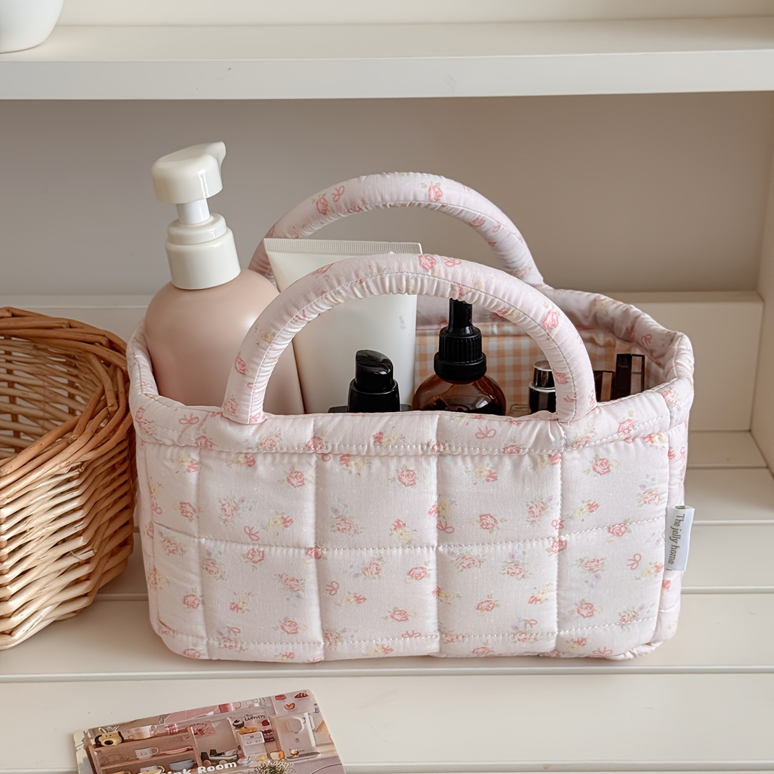 Floral Quilted Storage Basket  - огляд і ціна Baby Clothing Basket