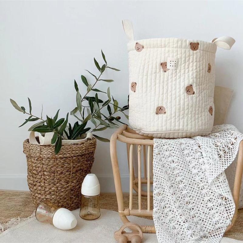 Cute Bear Embroidery Diaper Ba - огляд і ціна Baby Clothing Basket