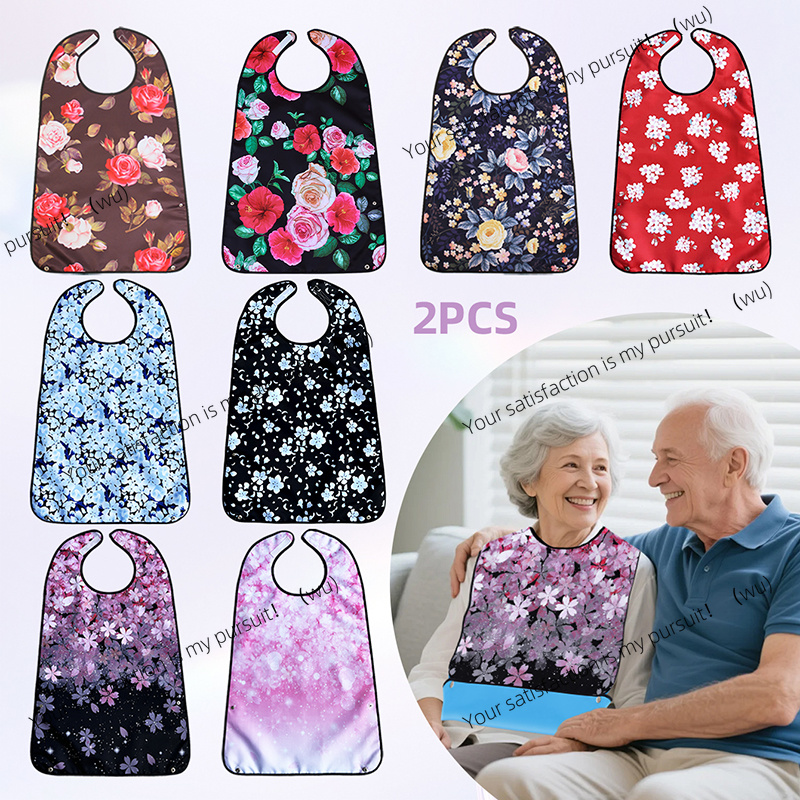 2-Pack Adult Dining Bibs with  - огляд і ціна Printed Bibs Pack