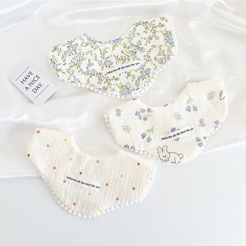 3pcs Pack Cotton Gauze Baby Gi - огляд і ціна Printed Bibs Pack
