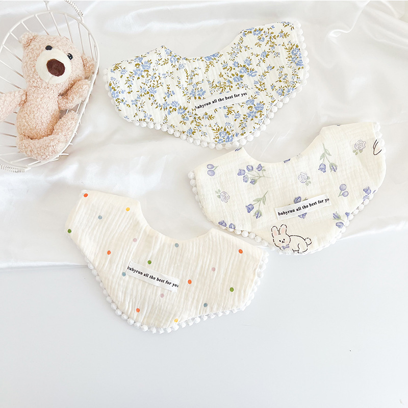 3pcs Pack Cotton Gauze Baby Gi - огляд і ціна Printed Bibs Pack