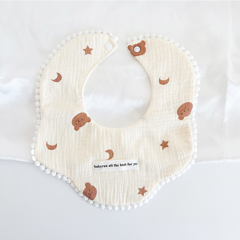 3pcs Pack Cotton Gauze Baby Gi - огляд і ціна Printed Bibs Pack