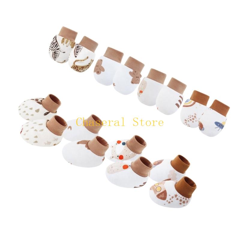 E7CE 4 Set Cotton Baby Mittens - огляд і ціна Baby Mittens Scratch