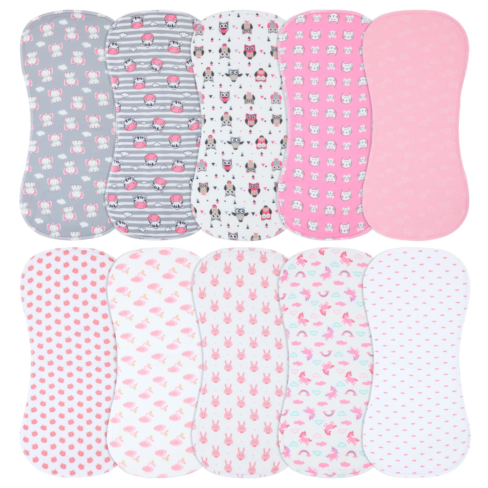 Benoxine 10-Pack Large Baby Bu - огляд і ціна Printed Bibs Pack