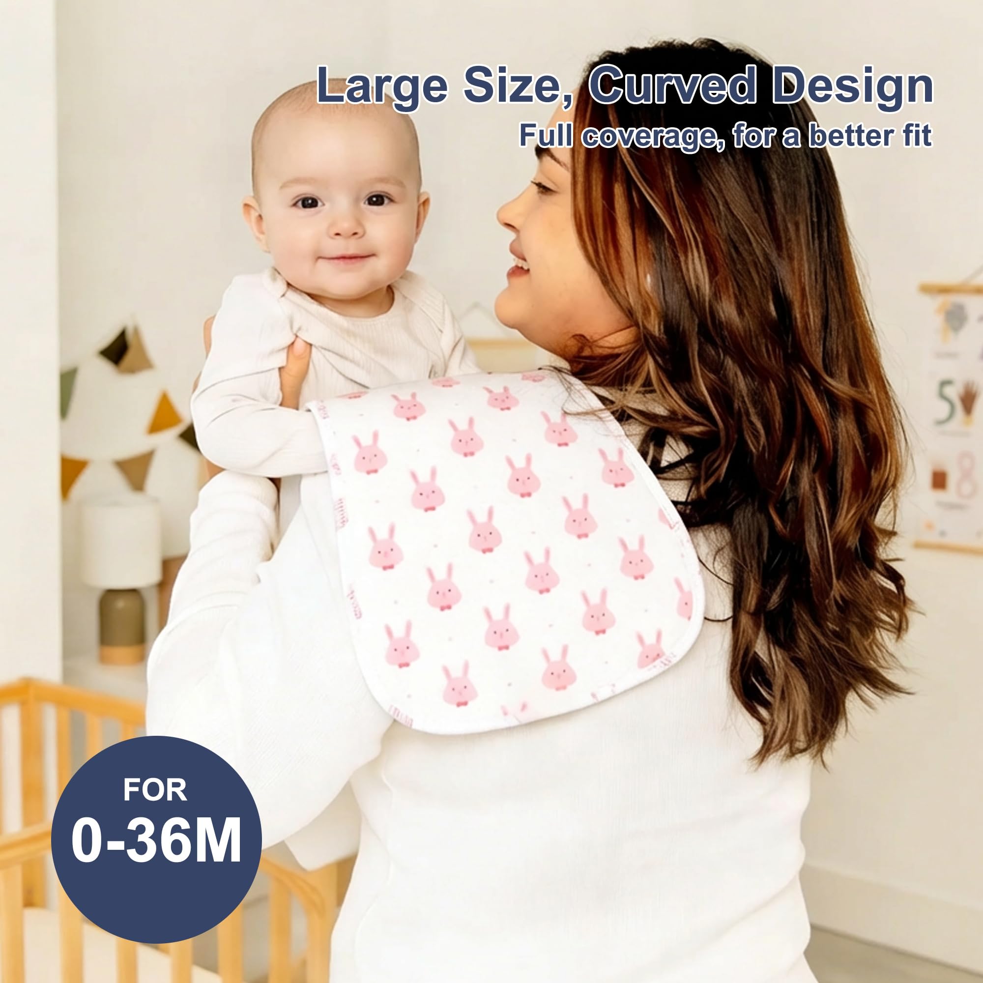 Benoxine 10-Pack Large Baby Bu - огляд і ціна Printed Bibs Pack