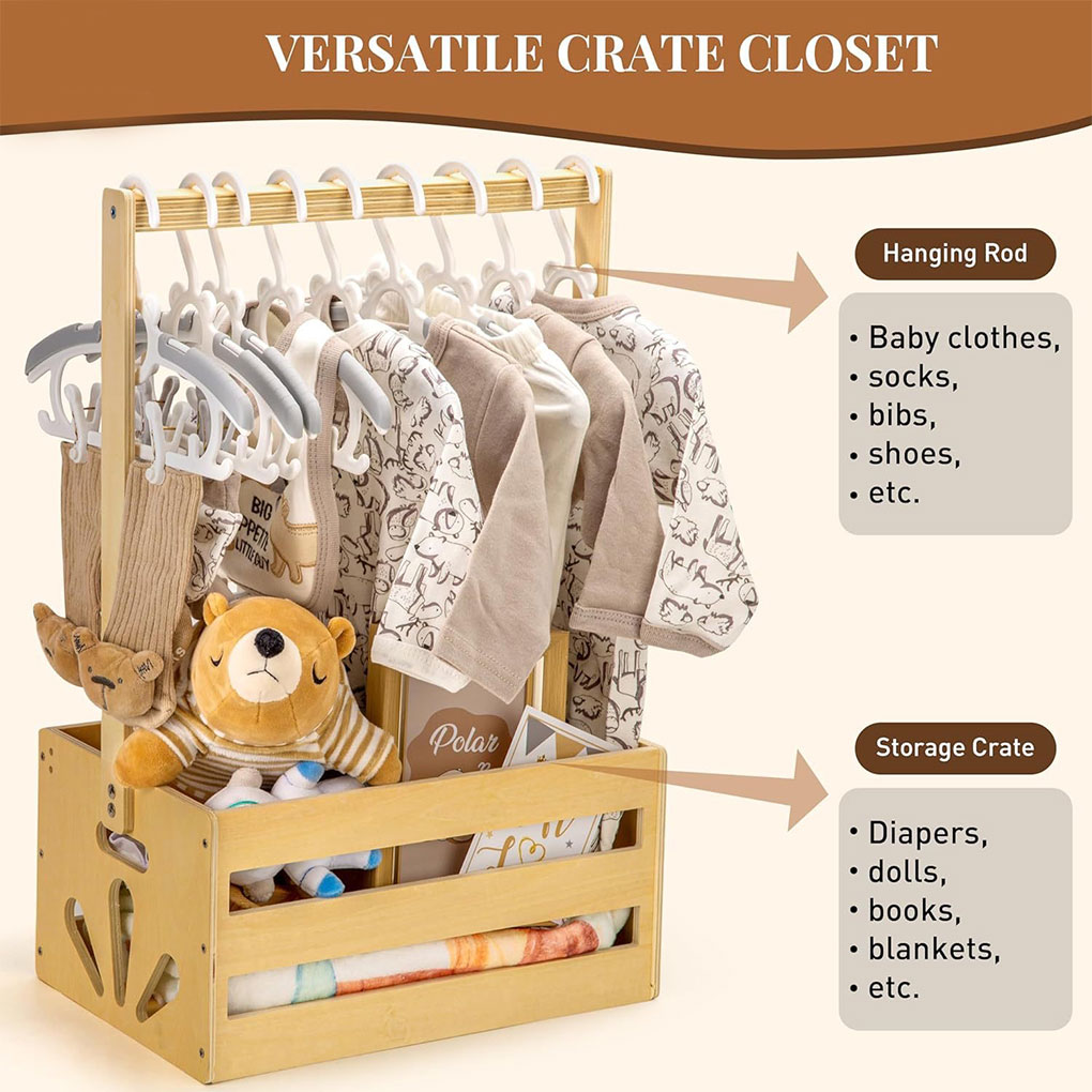 2025 Large Wooden Baby Product - огляд і ціна Baby Clothing Basket