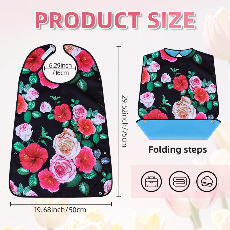 Waterproof Bib for Middle-Aged - огляд і ціна Printed Bibs Pack