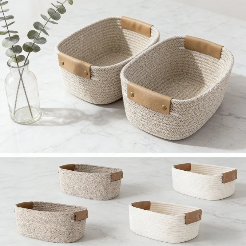 Woven Cotton Rope Desk Storage - огляд і ціна Baby Clothing Basket