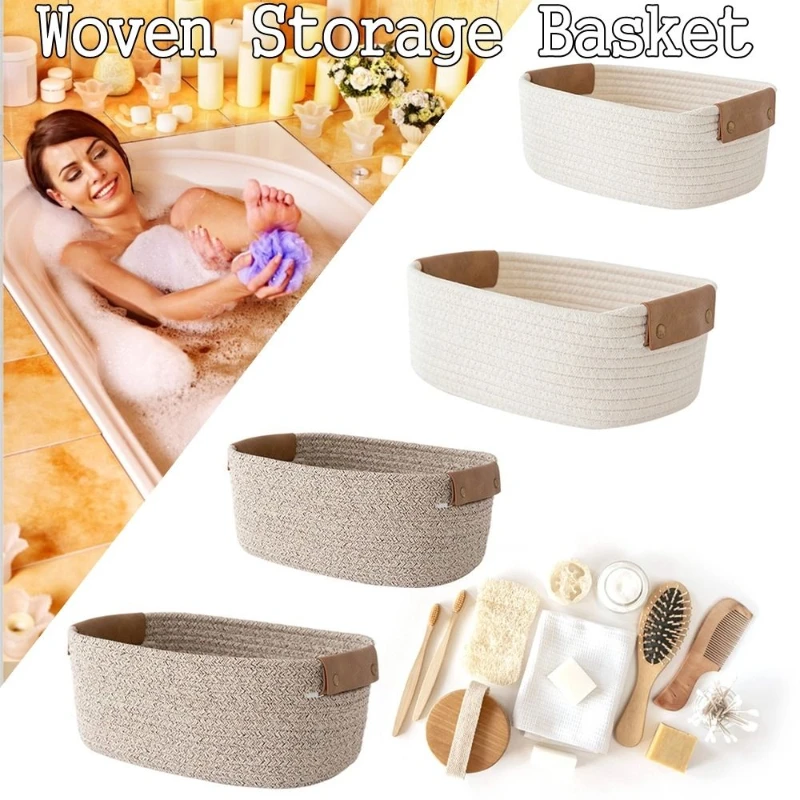 Woven Cotton Rope Desk Storage - огляд і ціна Baby Clothing Basket
